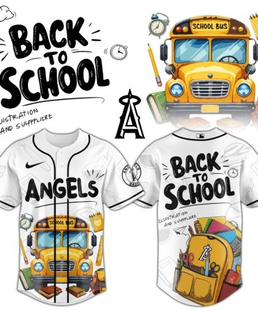 Back To School Baseball Jersey - Fun School Bus Design For Kids & Teens