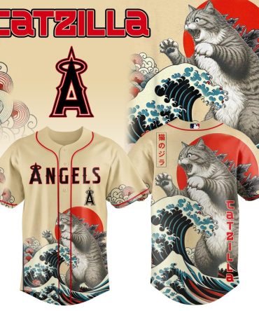 Unique Cat Baseball Jersey - Catzilla Design , Perfect Gift For Cat Lovers & Baseball Fans