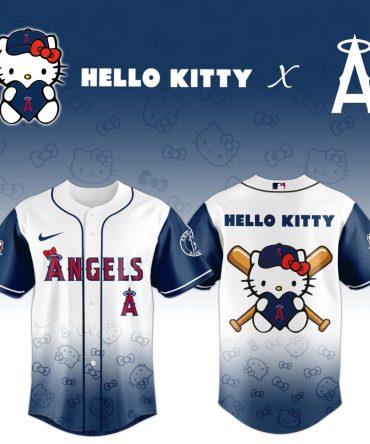 Limited Edition Hello Kitty X Angels Baseball Jersey – Cute & Sporty Fan Gear!