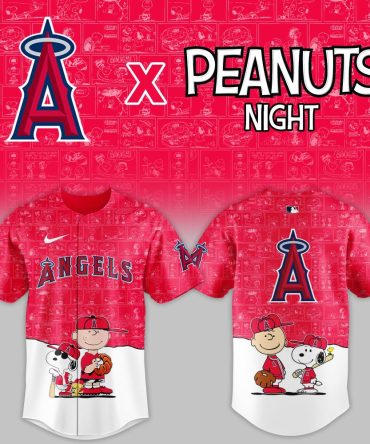 Limited Edition Angels X Peanuts Night Jersey – Celebrate In Style With Snoopy & Charlie Brown!