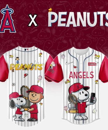 Exclusive Angels X Peanuts Baseball Jersey – Limited Edition Snoopy & Charlie Brown Design