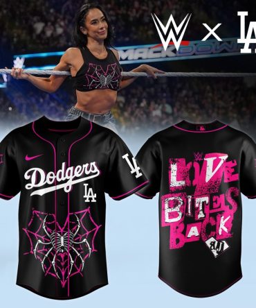 Wwe X Dodgers Limited Edition Jersey - Bold Black & Pink Design - Shop Now!