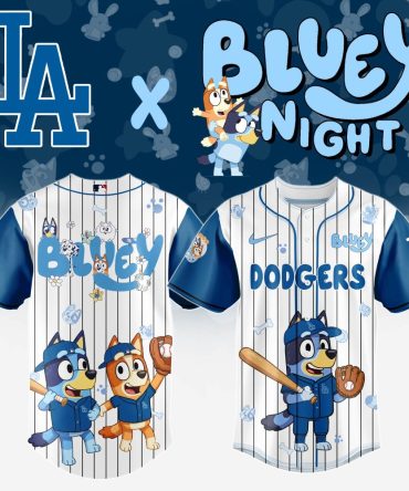 Limited Edition Bluey Dodgers Jersey – Perfect For Baseball Fans & Kids!
