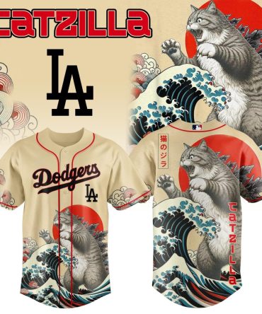 Limited Edition Catzilla Dodgers Jersey - Unique Design, Perfect For Fans!