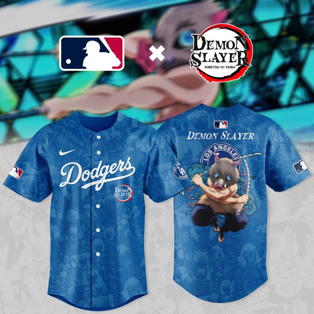 Demon Slayer X Dodgers Limited Edition Jersey - Anime Baseball Fan Gear
