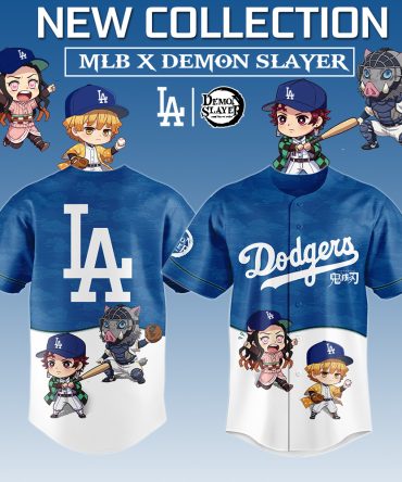 Demon Slayer X Mlb Dodgers Jersey - Limited Edition Anime Fan Gear