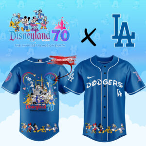 Disneyland 70Th Anniversary X La Dodgers Custom Jersey - Limited Edition