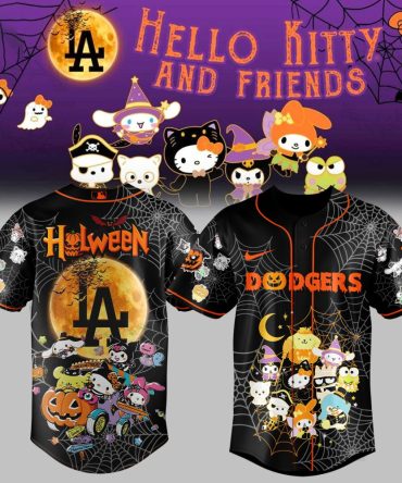 Limited Edition Halloween Dodgers Hello Kitty Jersey – Spooky Cute Fan Gear