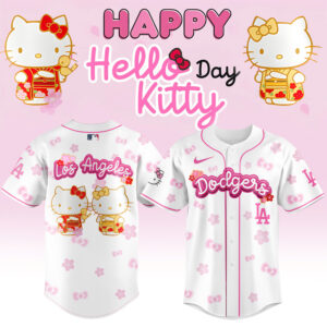 Hello Kitty Los Angeles Dodgers Baseball Jersey – Cute & Stylish Fan Apparel