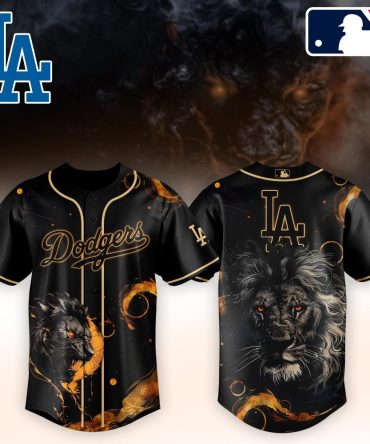 Exclusive La Dodgers Black Lion Graphic Jersey - Limited Edition Fan Gear