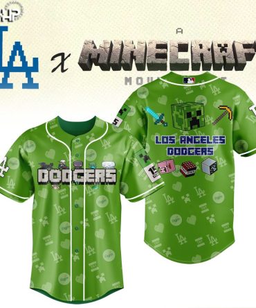 Minecraft X La Dodgers Limited Edition Green Jersey - Unique Gamer Style!