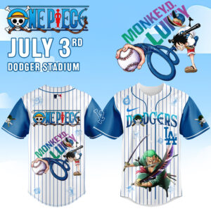 Exclusive One Piece X Dodgers Jersey - Limited Edition Anime Baseball Shirt