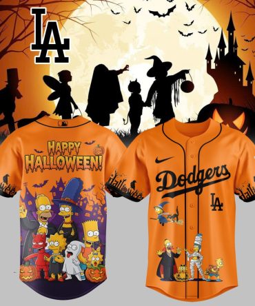 Limited Edition Halloween Dodgers Jersey - Festive Simpsons Design!