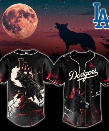 La Dodgers Wolf Moon Baseball Jersey – Unique Design Sportswear For Fans
