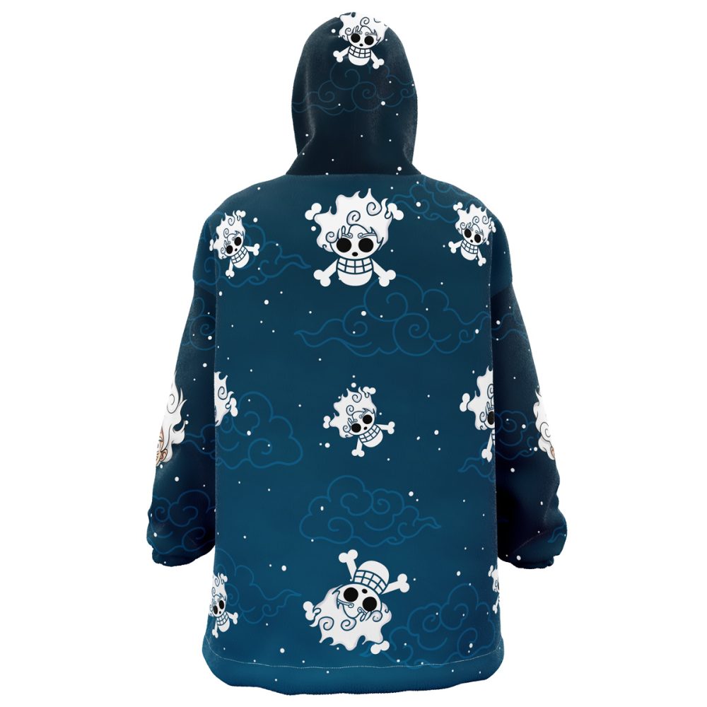Luffy Gear 5 Pattern One Piece Hooded Blanket Hoodie - Image 2