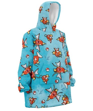 Magikarp Pattern Pokemon Hooded Blanket Hoodie