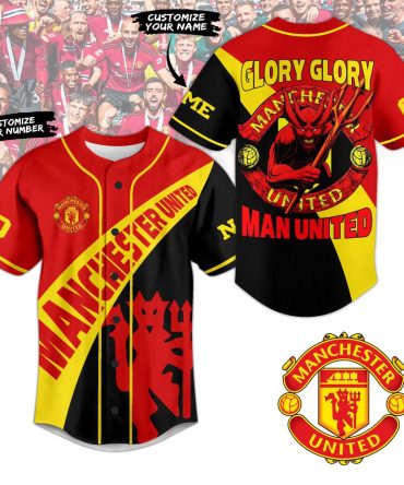 Custom Manchester United Jersey – Personalize Name & Number , Glory Glory Design