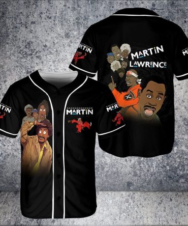 Martin Lawrence Graphic Baseball Jersey - Vintage Tv Show Fan Apparel