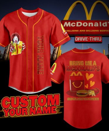 Customizable Mcdonald'S-Themed Jersey – Personalized Name & Fun Design – Perfect Gift!
