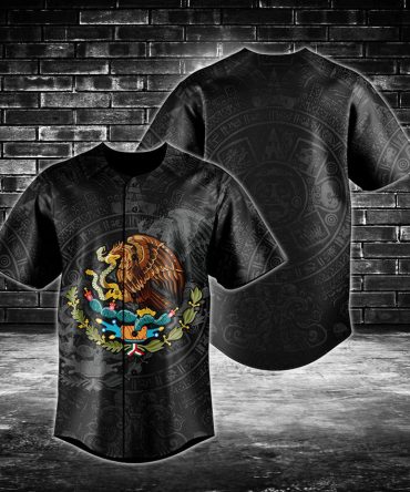 Stylish Aztec Eagle Baseball Jersey – Bold Black Design, Perfect For Fans & Fashion Lovers!
