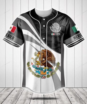 Customizable Mexico Flag Baseball Jersey - Personalized Sportswear For Fans