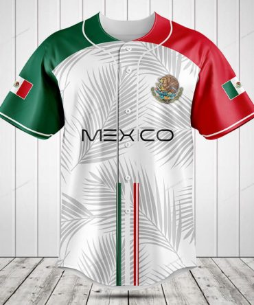 Vibrant Mexico Flag Baseball Jersey – Stylish Mexican Pride Apparel