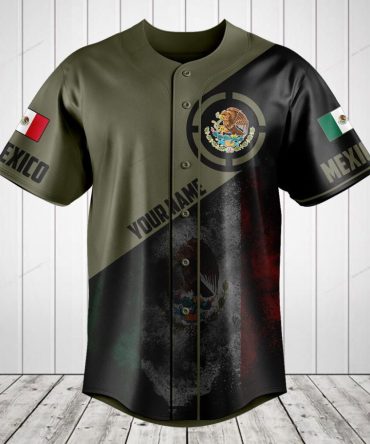 Custom Mexico Baseball Jersey - Personalized Name & Flag Design – Perfect Gift For Fans