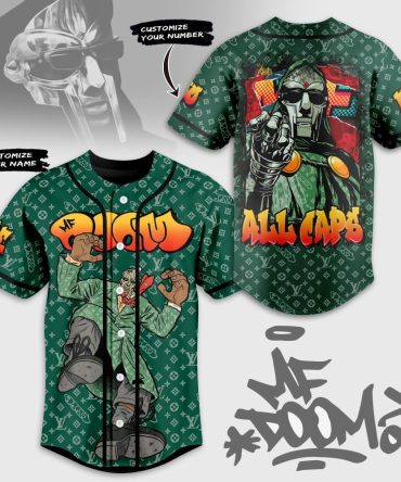 Customizable Mf Doom Graphic Baseball Jersey - Unique Hip Hop Apparel