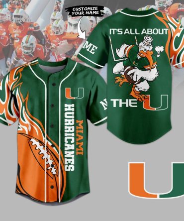 Custom Miami Hurricanes Jersey - Personalized Football Fan Gear , Perfect Gift!
