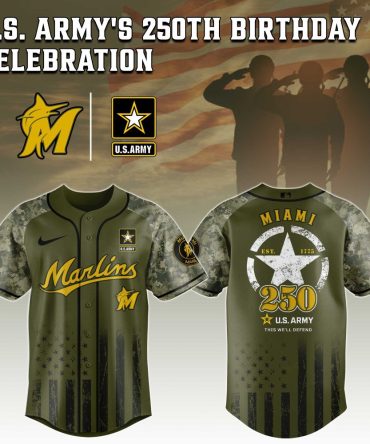 Celebrate U.S. Army'S 250Th With Limited Edition Miami Marlins Camo Jersey