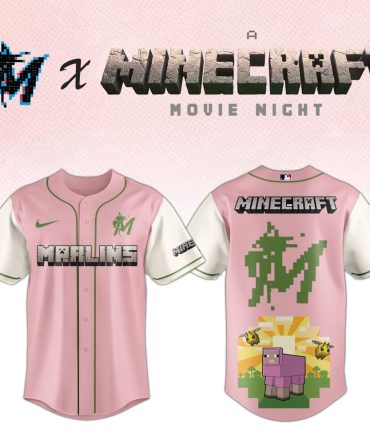 Limited Edition Marlins X Minecraft Jersey - Perfect For Fans & Gamers!