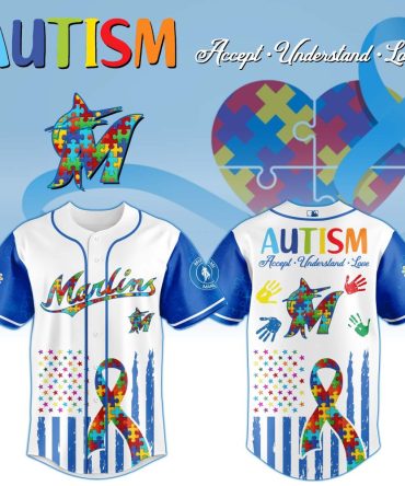 Colorful Autism Awareness Baseball Jersey - Support & Love Puzzle Design