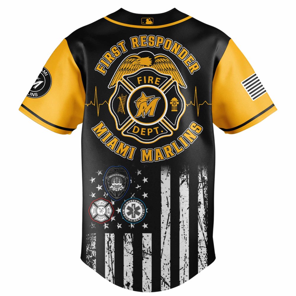 Miami Marlins First Responder Night Jersey - Honor Heroes With Exclusive Design - Image 3