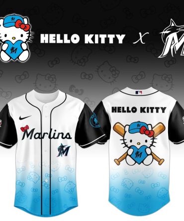 Hello Kitty X Marlins Limited Edition Baseball Jersey - Cute & Sporty Style!