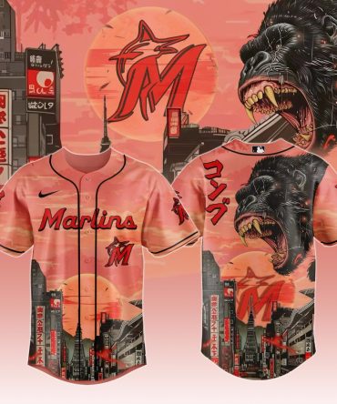 Epic Marlins Baseball Jersey - Urban Gorilla Design, Perfect Gift For Fans