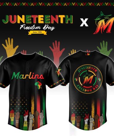 Celebrate Juneteenth In Style: Limited Edition Marlins Jersey – Unique Design, Bold Colors!