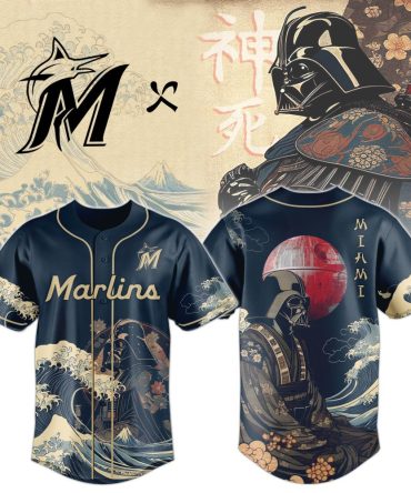 Miami Marlins X Sci-Fi Samurai Baseball Jersey – Unique Art Design