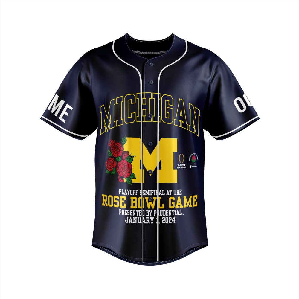 Custom Michigan Rose Bowl 2024 Jersey - Personalize With Name & Number - Image 2