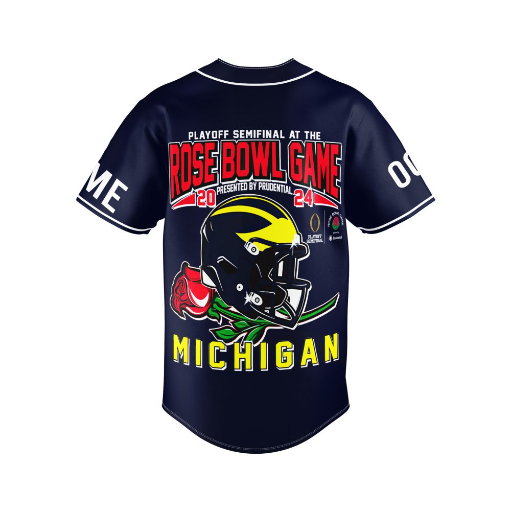 Custom Michigan Rose Bowl 2024 Jersey - Personalize With Name & Number - Image 3