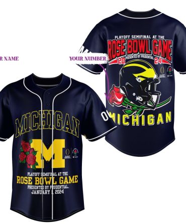 Custom Michigan Rose Bowl 2024 Jersey – Personalize With Name & Number