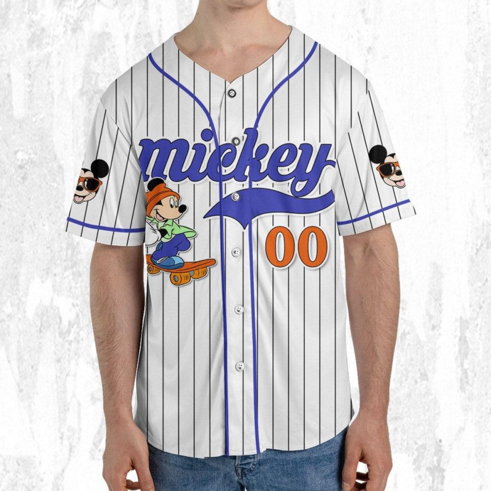 Customizable Mickey Baseball Jersey For Kids/Adults – Personalize With Your Name! - Image 6