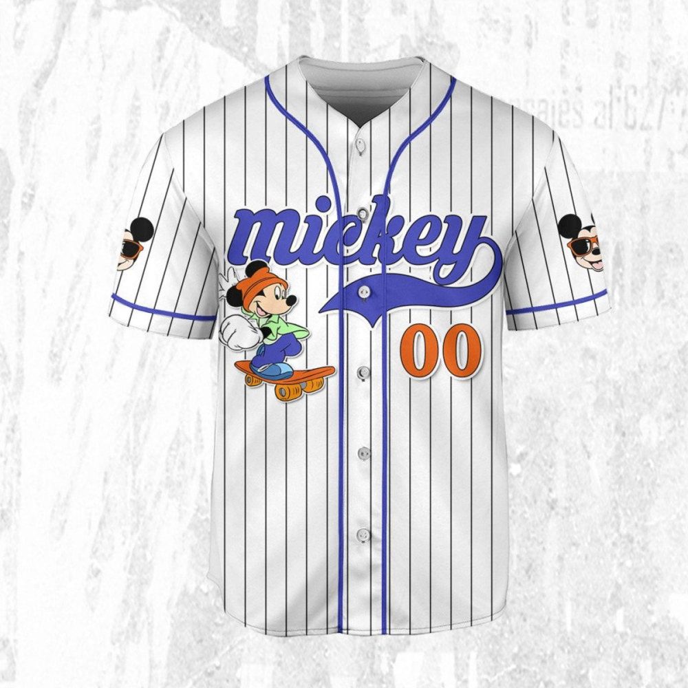 Customizable Mickey Baseball Jersey For Kids/Adults – Personalize With Your Name! - Image 4