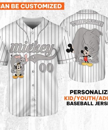 Customizable Mickey Baseball Jersey - Kid/Youth/Adult Sizes - Personalize Your Style!