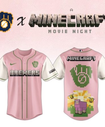 Exclusive Brewers X Minecraft Pink Jersey - Limited Edition Movie Night Gear