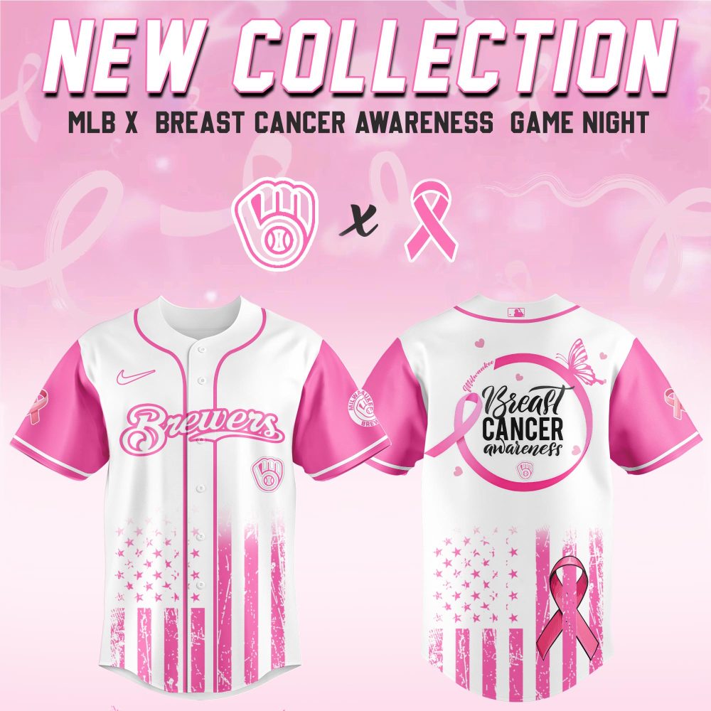 Support Breast Cancer Awareness: Mlb X Pink Ribbon Baseball Jersey - New Collection
