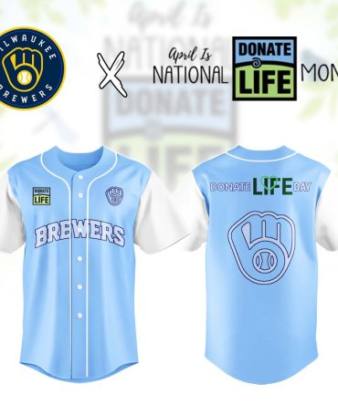 Limited Edition Milwaukee Brewers Donate Life Jersey - Support National Donate Life Month