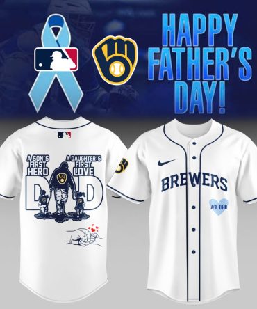 Celebrate Father’S Day With Brewers Baseball Jersey – A Son’S Hero, Daughter’S Love Design