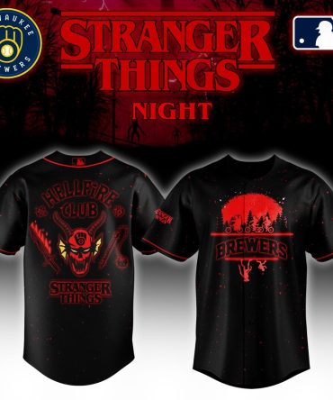 Limited Edition Stranger Things X Brewers Jersey - Hellfire Club Design, Perfect For Fans!