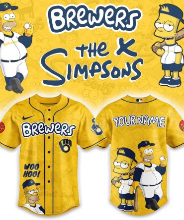 Custom Simpsons X Brewers Jersey - Personalized Fan Gear, Limited Edition!
