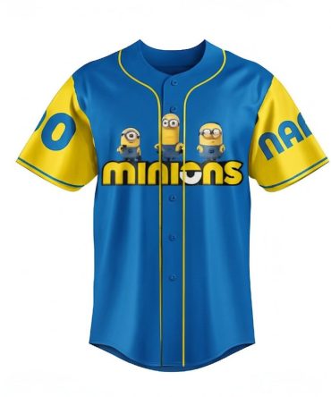 Minions Baseball Jersey – Fun Blue & Yellow Design For Fans & Kids – Perfect Gift!